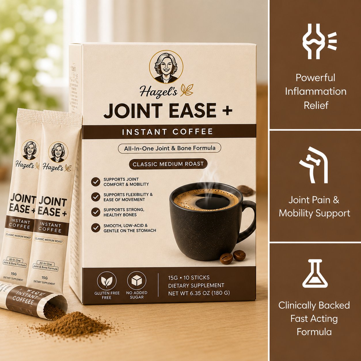 Hazel's Joint Ease+ Instant Coffee